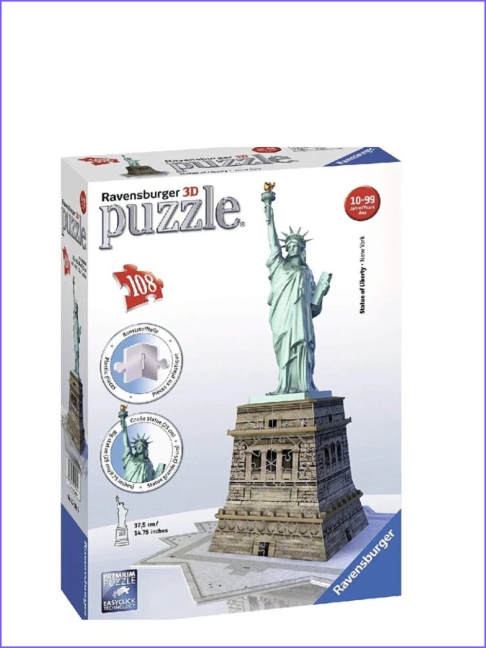Ravensburger  3D Puzzle  - Statue Of Liberty 108 Piece New In Box